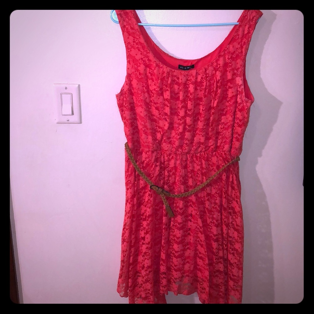 Peach Lace Dress